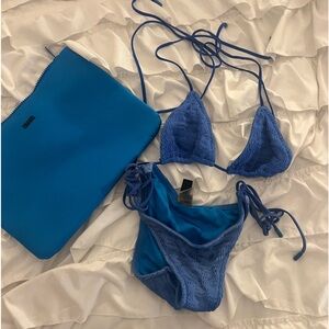 royal blue triangl bikini